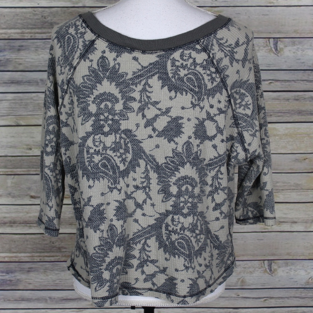 We the Free People Reverse Print Crop Top Medium - Picture 3 of 5